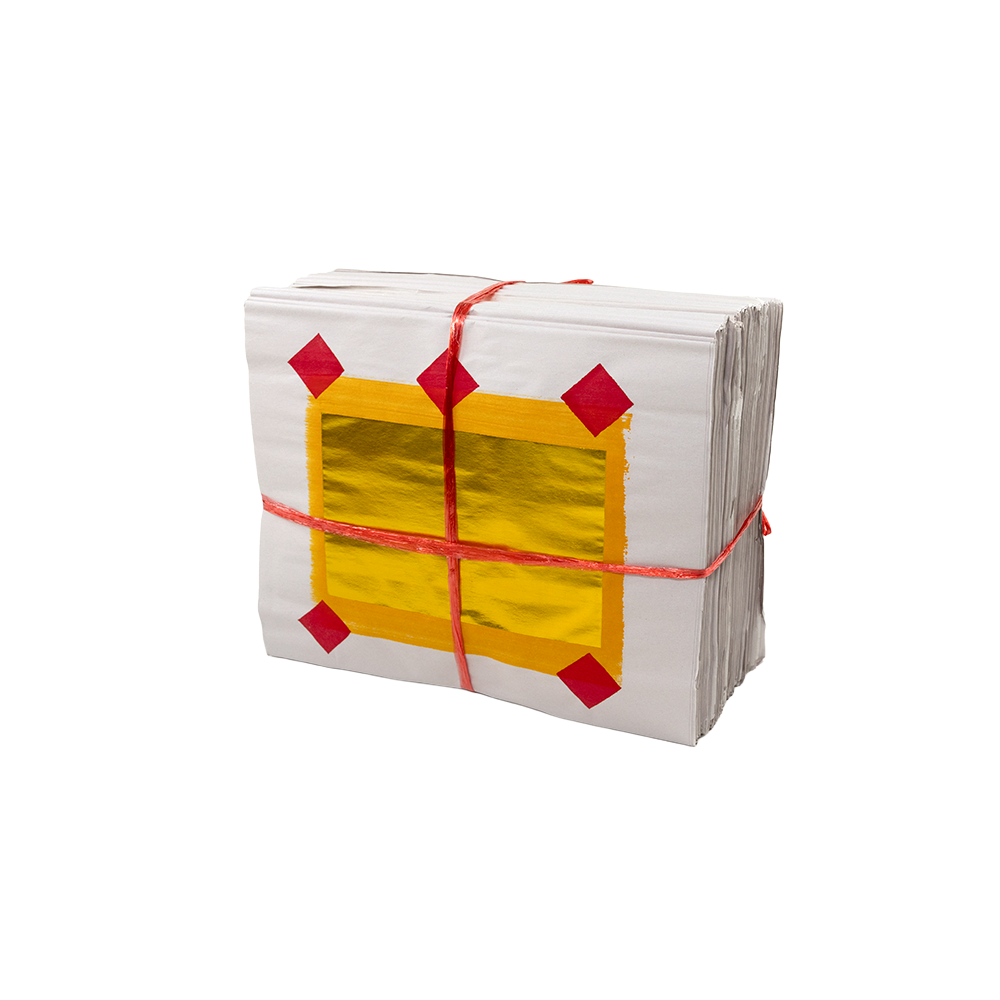 Traditional Gold and Silver Joss Paper Red Diamond - 20.5" x 13" - 500 sheets