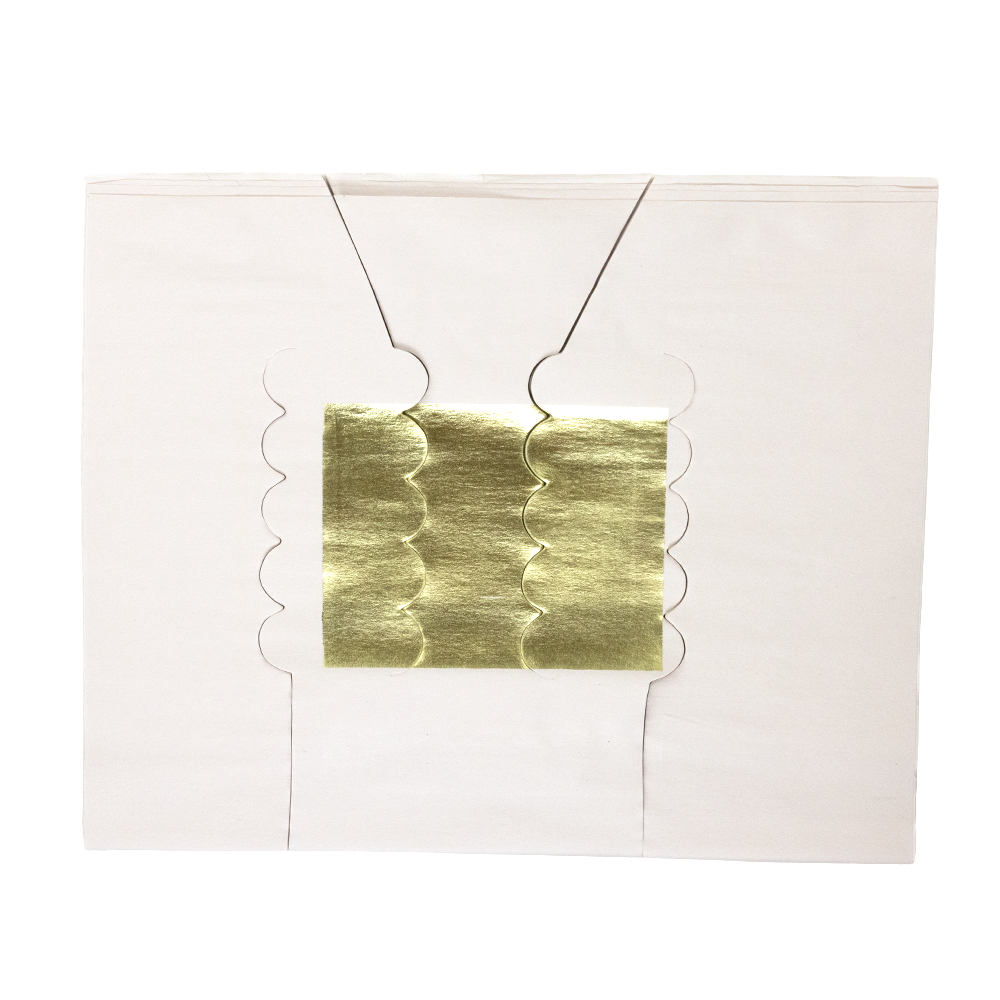 Hmoob Pre-Cut Traditional Gold and Silver Joss Paper Red Diamond - 14" x 10"